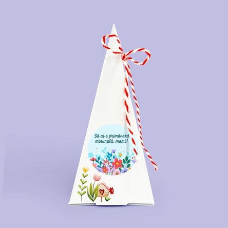 Kit de plantat flori - mărțișor personalizat cu text - Primăvară 