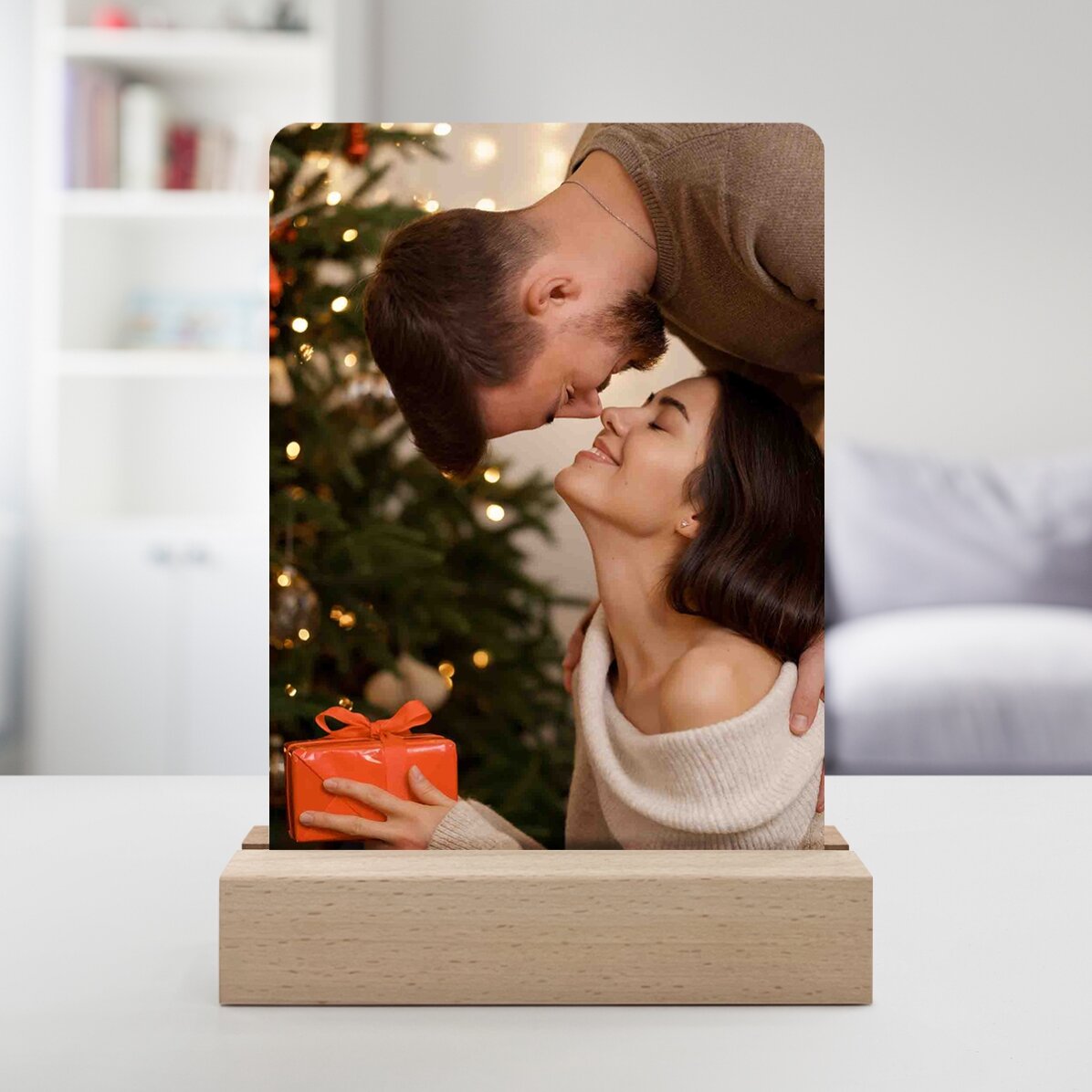 Lampă veghe LED personalizată cu o poză