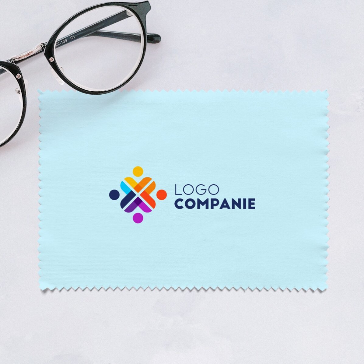 Lavetă pentru curățare ecrane/ochelari personalizată cu logo