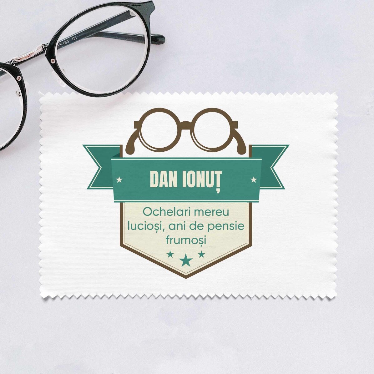 Lavetă personalizată pentru curățare ecrane/ochelari - Pensionare 