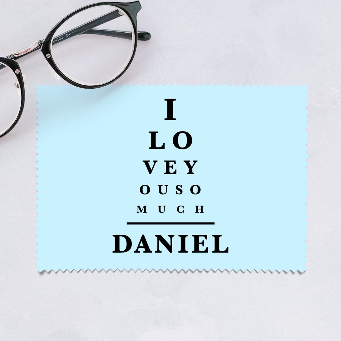 Lavetă personalizată pentru curățare ecrane/ochelari - Vision test