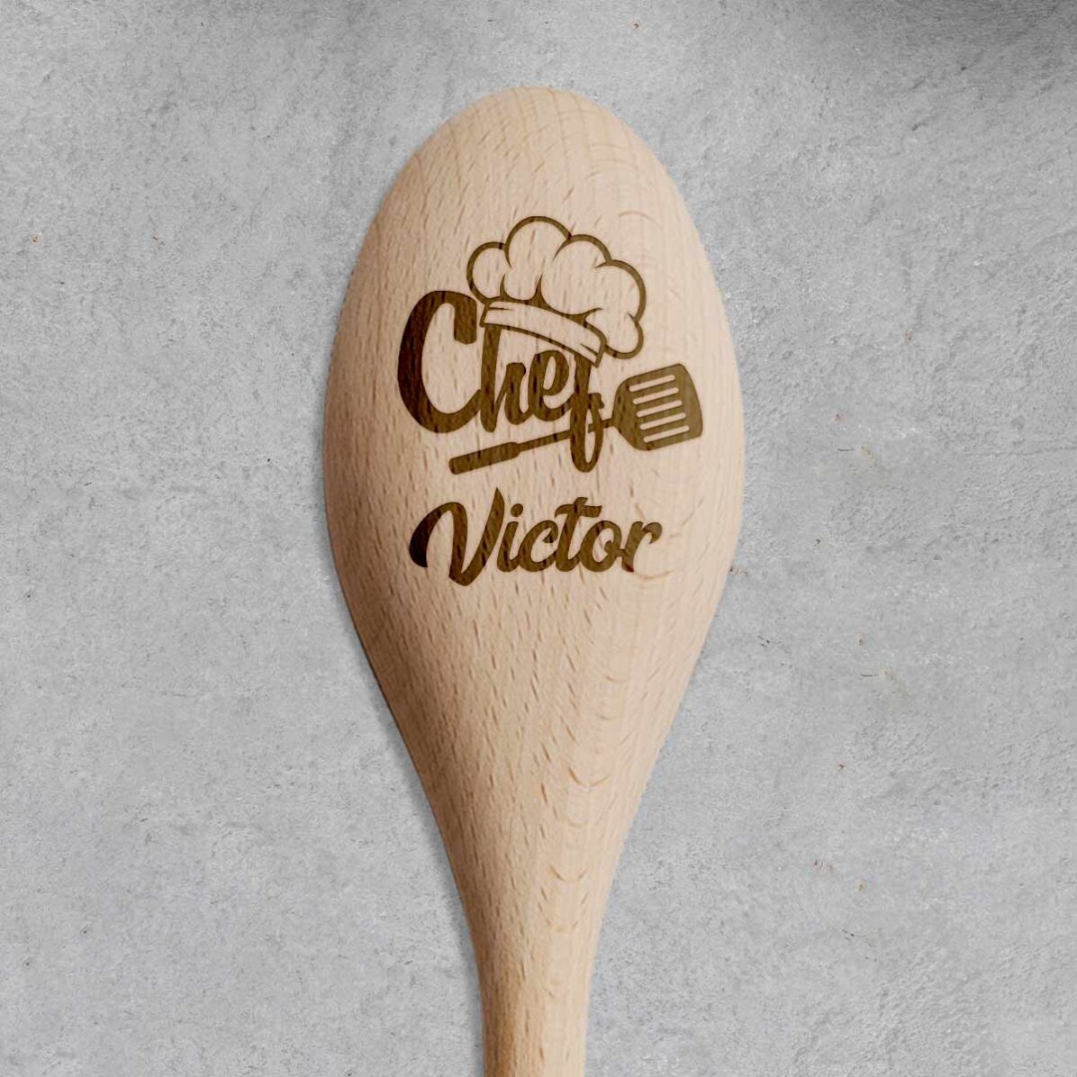 Lingură de lemn personalizată - Bucătar