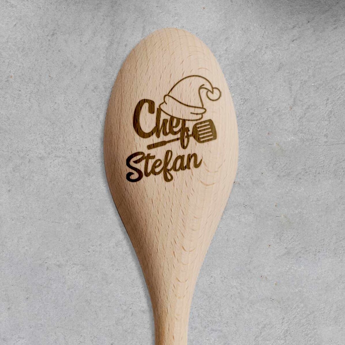 Lingură de lemn personalizată - Christmas chef