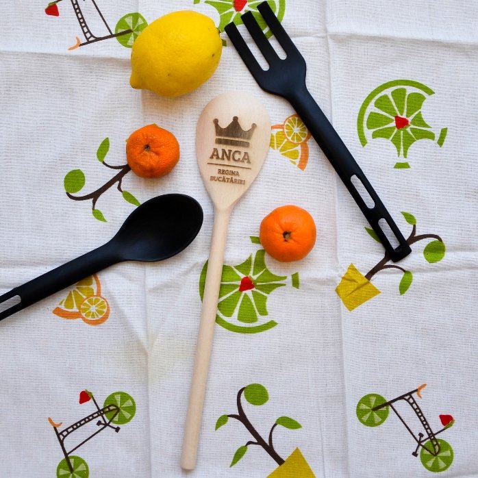 Lingură de lemn personalizată - Coroană