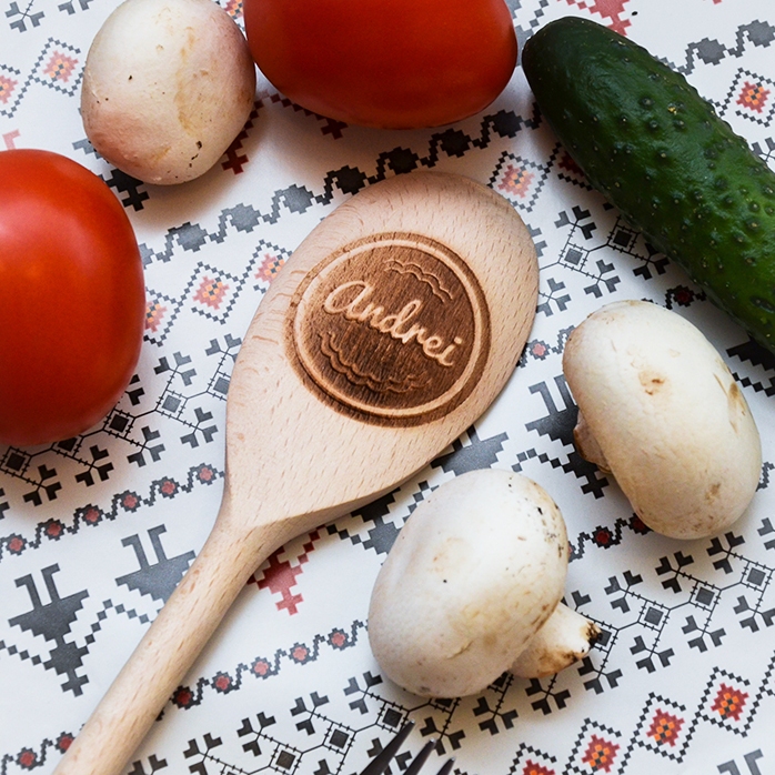 Wooden spoon personalised with your name