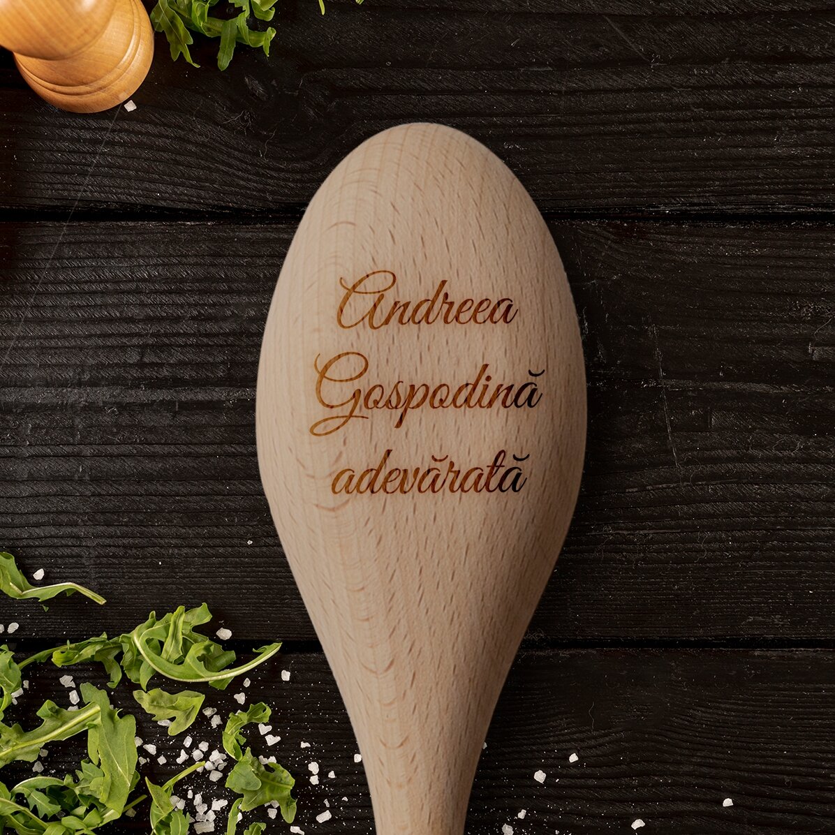 Personalised wooden spoon - The true housewife