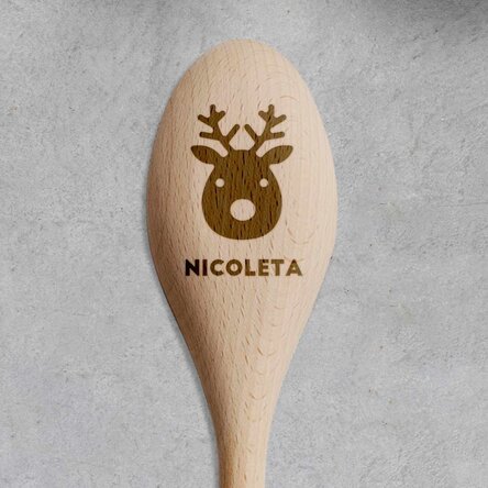 Lingură de lemn personalizată - Ren