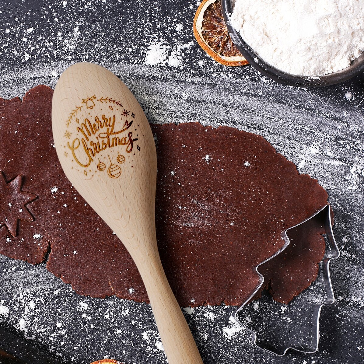 Lingură de lemn personalizată - Winter Holidays