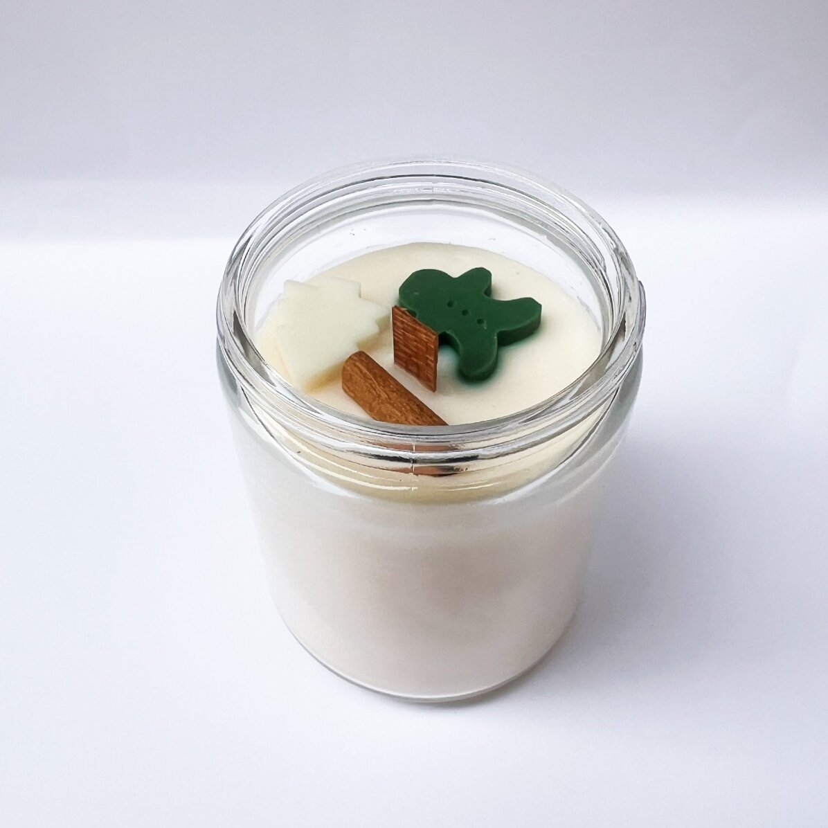 Lumânare mare parfumată personalizată cu o poză și text - Winter Magic