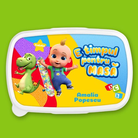 Lunch box, caserolă personalizat cu nume - E timpul pentru masă cu TraLaLa