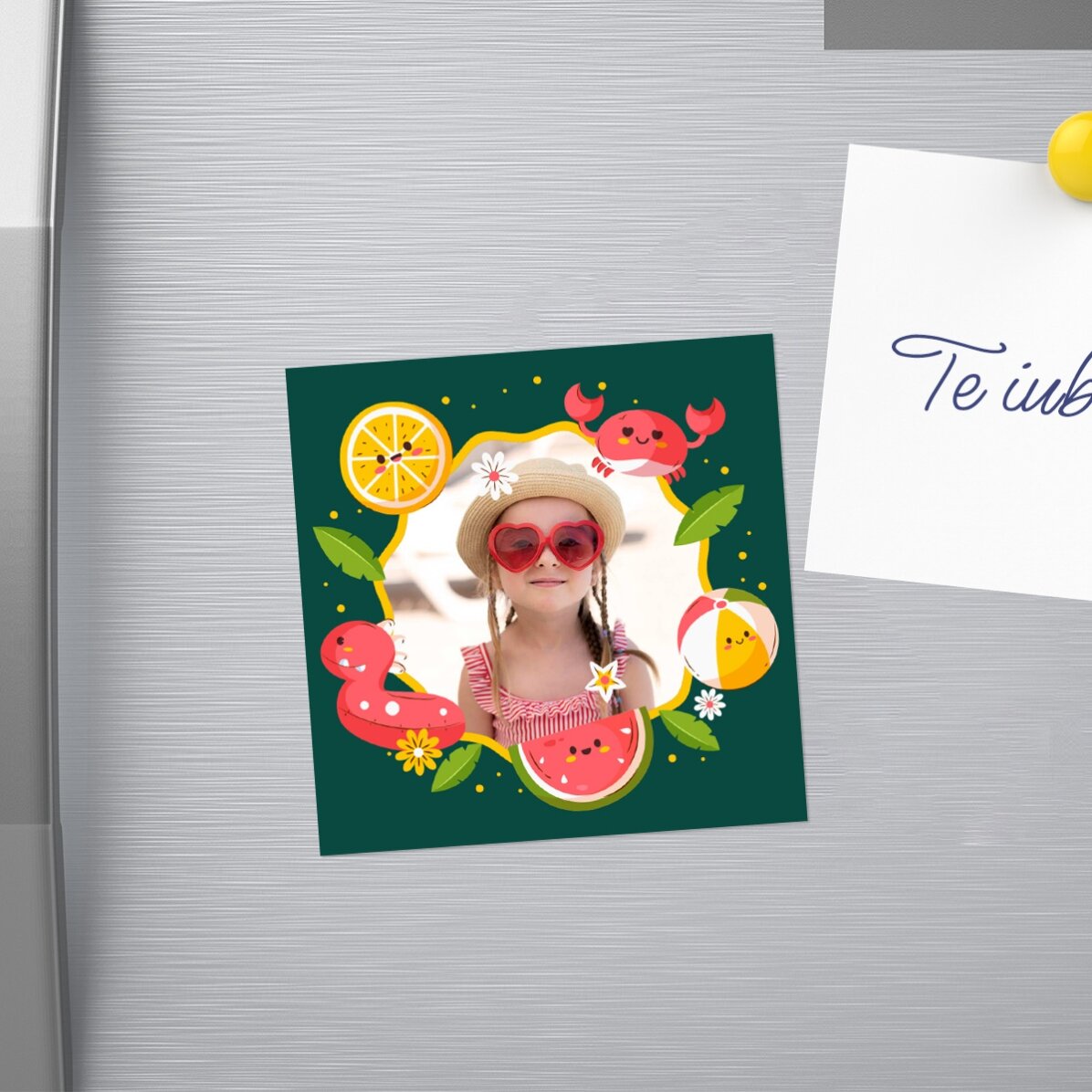 Magnet 10x10 personalizat cu poză - Vacanța de vară 