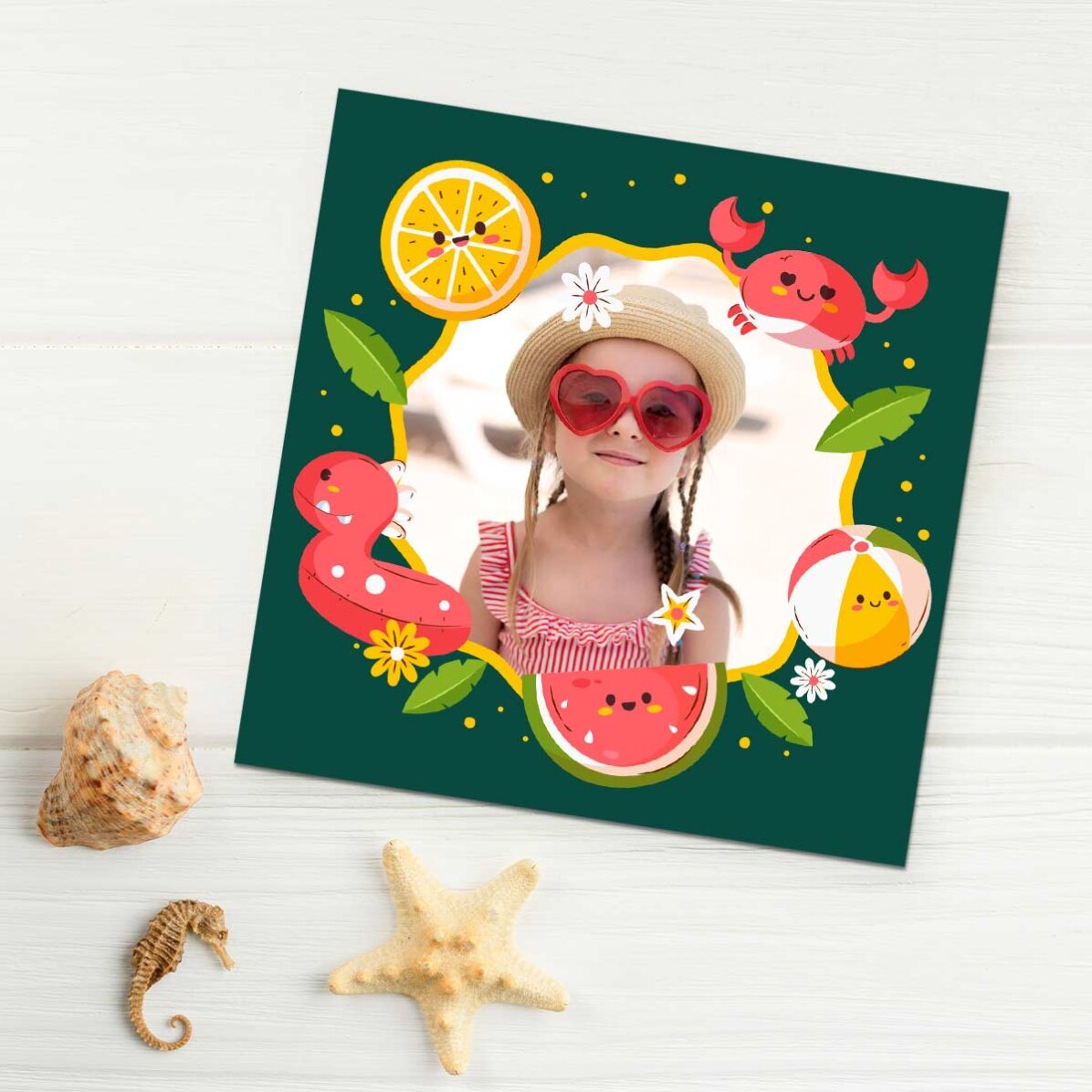 Magnet 10x10 personalizat cu poză - Vacanța de vară 