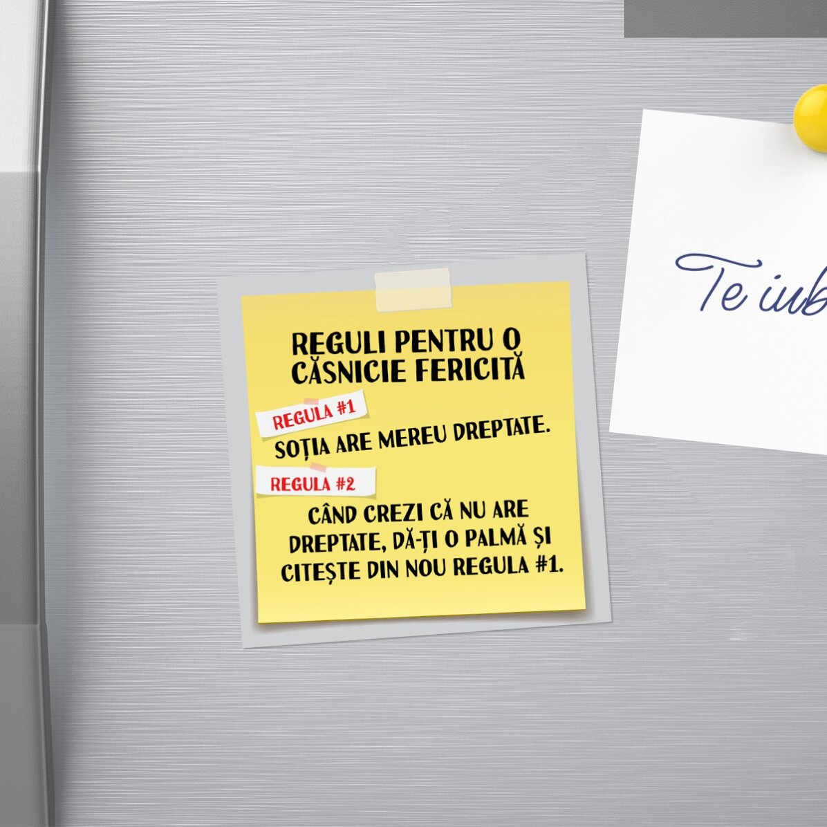 Customised 10x10 magnet with text - House rules