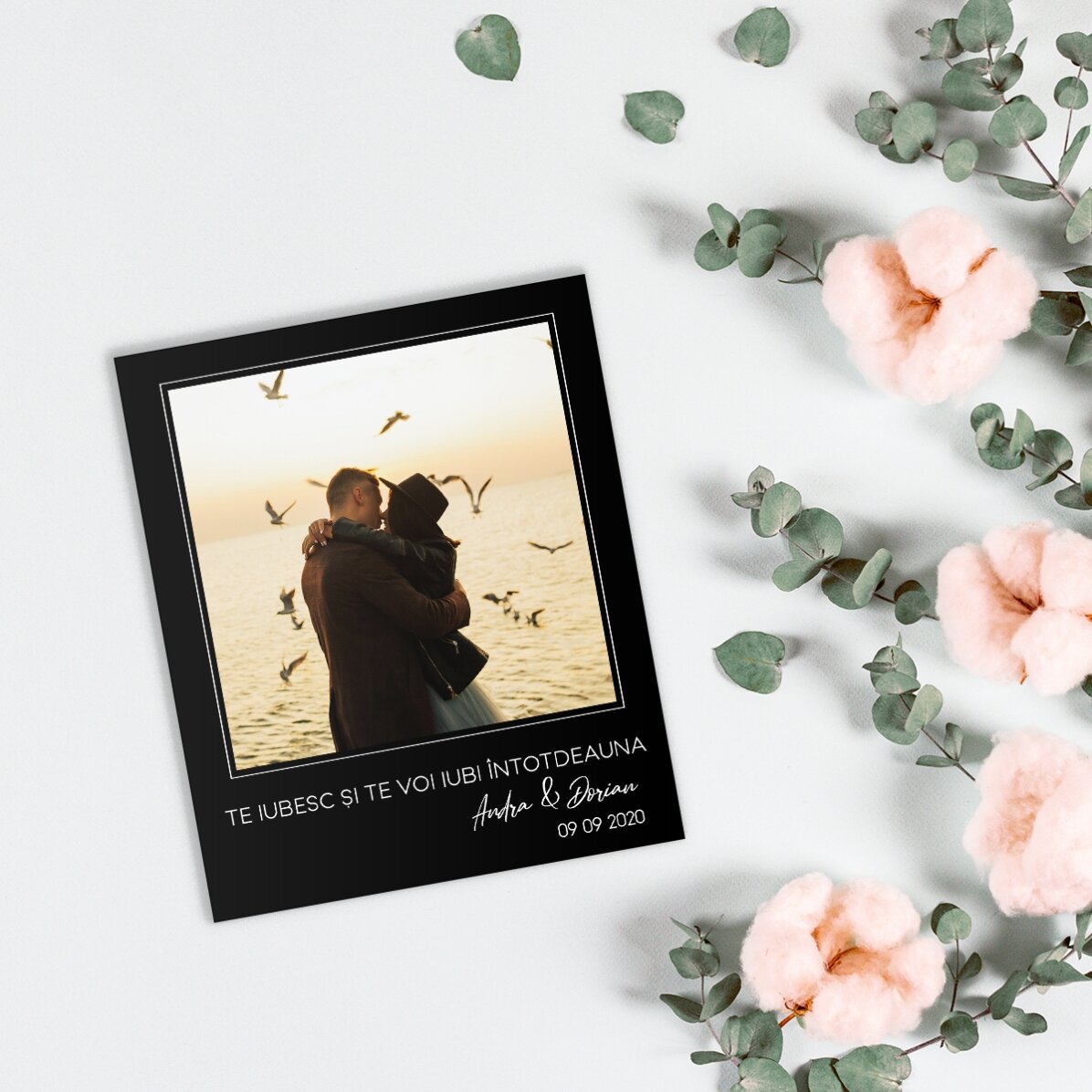 Magnet 10x12 cm personalizat cu o poză și text - Memories