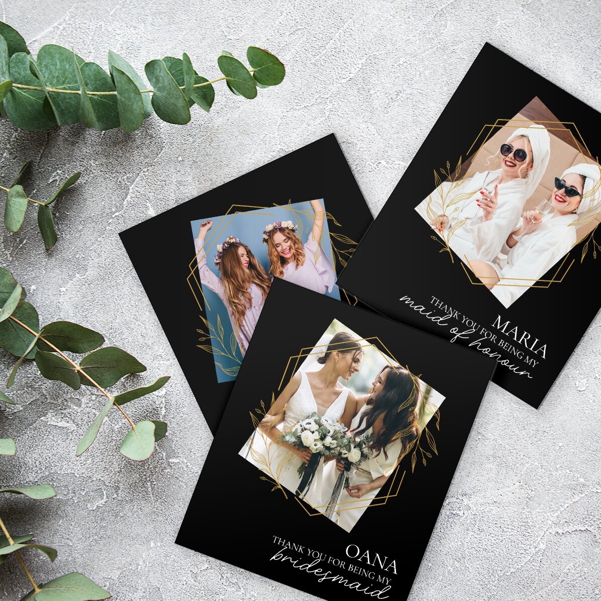 Magnet 10x12 cm personalizat cu o poză și text - Thank you!