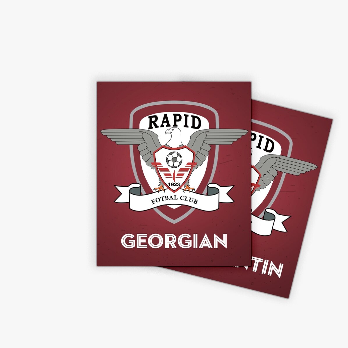 Magnet FC Rapid 10x12 cm personalizat cu nume