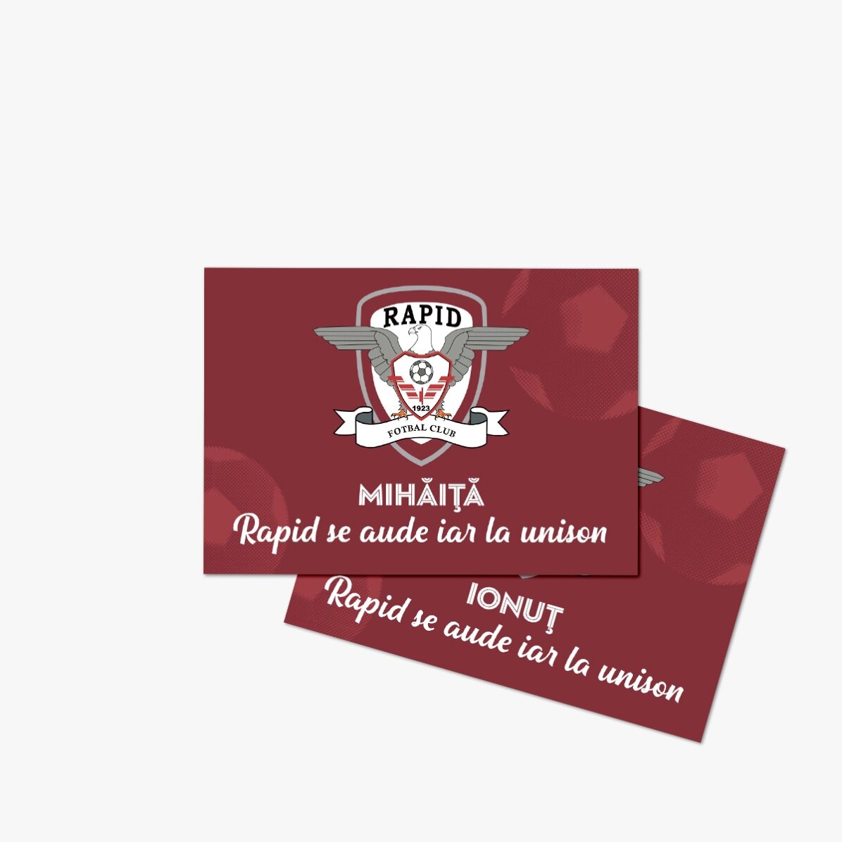 Magnet FC Rapid 10x7 cm personalizat cu nume și mesaj