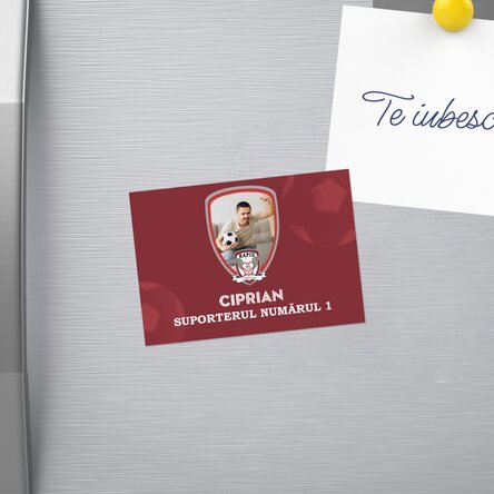Magnet FC Rapid 10x7 cm personalizat cu poză și mesaj