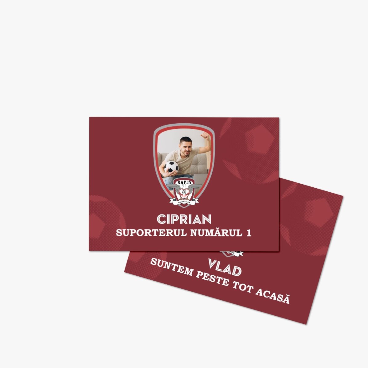 Magnet FC Rapid 10x7 cm personalizat cu poză și mesaj