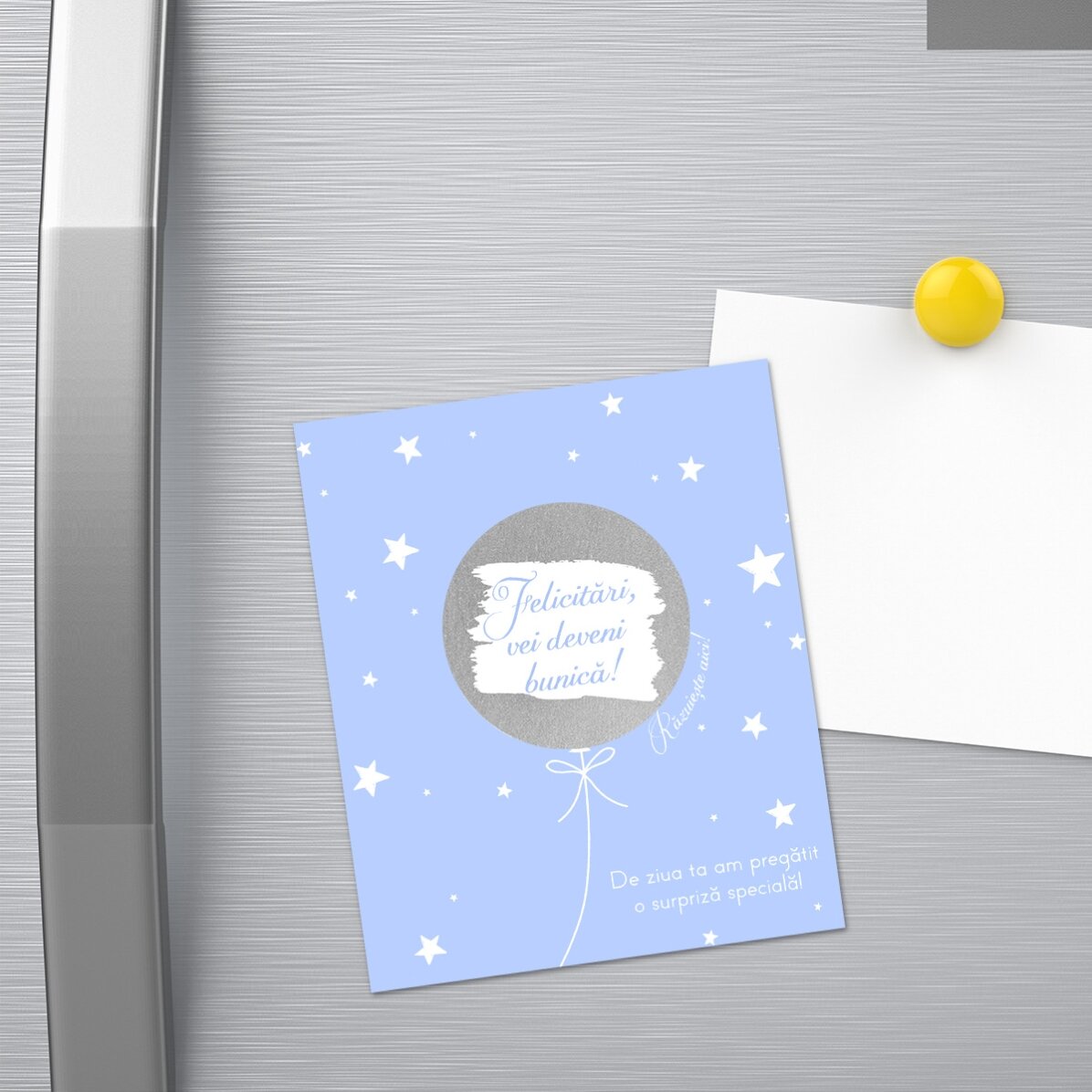 Magnet răzuibil 10x12 cm personalizat cu text - Surpriză