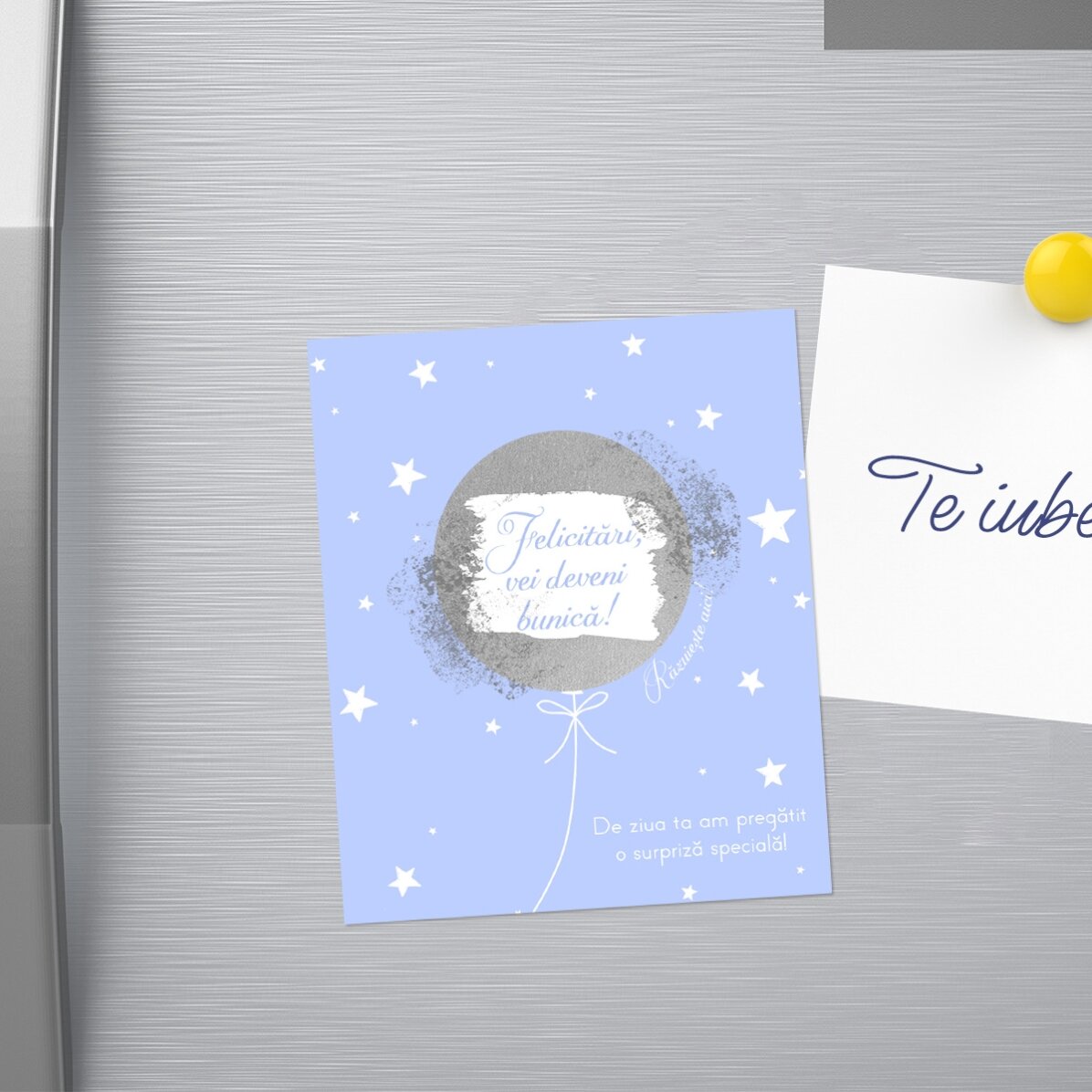 Magnet răzuibil 10x12 cm personalizat cu text - Surpriză