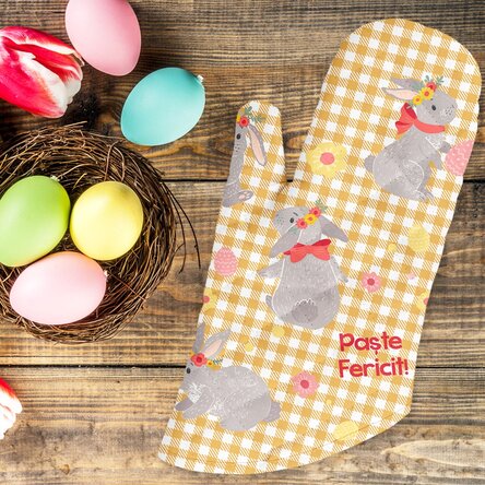Personalised oven glove with text - Bunny