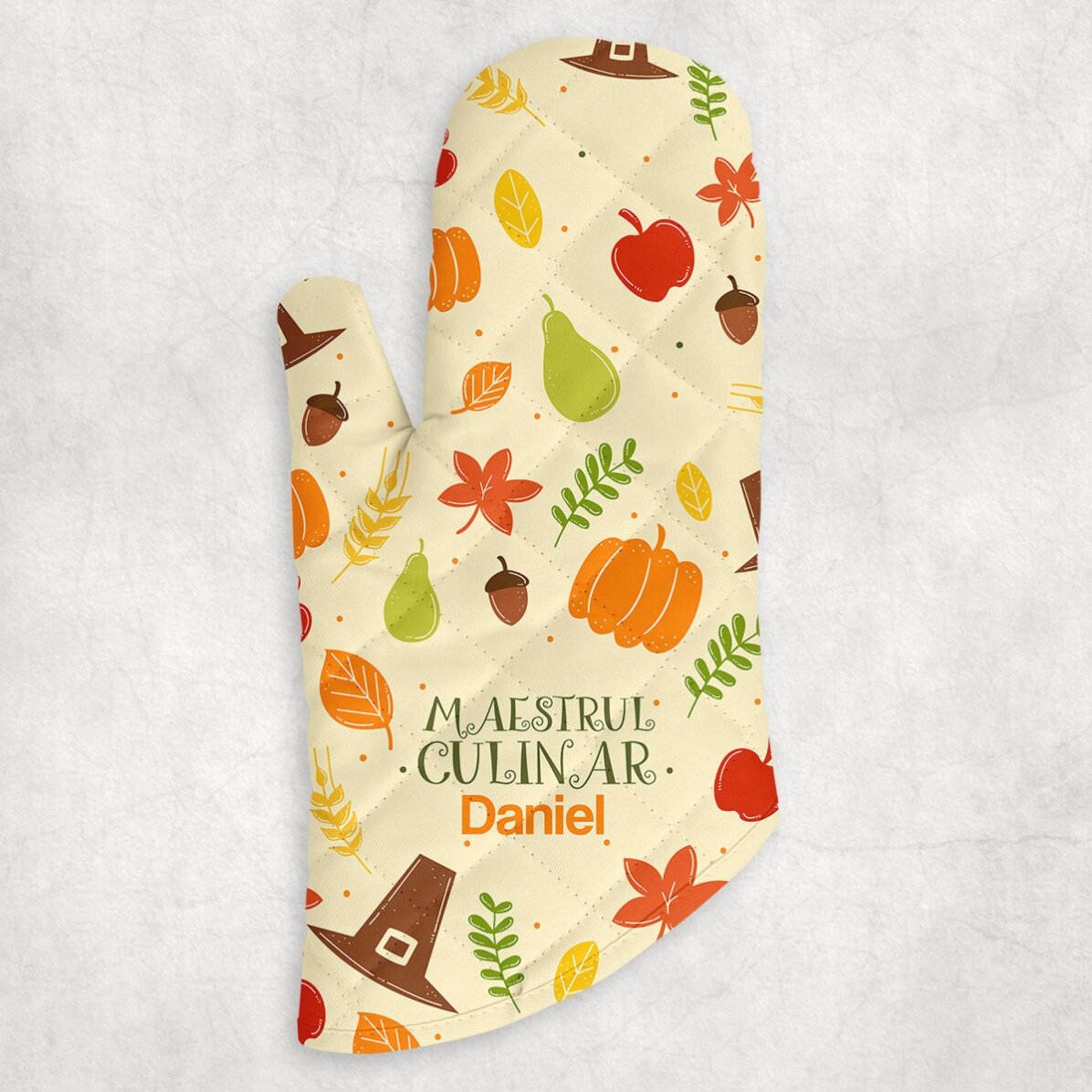 Mănușă de bucătărie personalizată cu text - Pumpkin