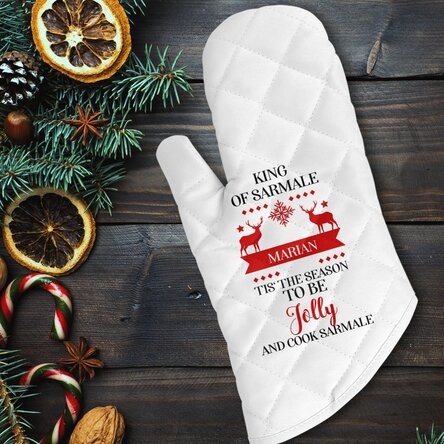 Mănușă de bucătărie personalizată și text - King of sarmale