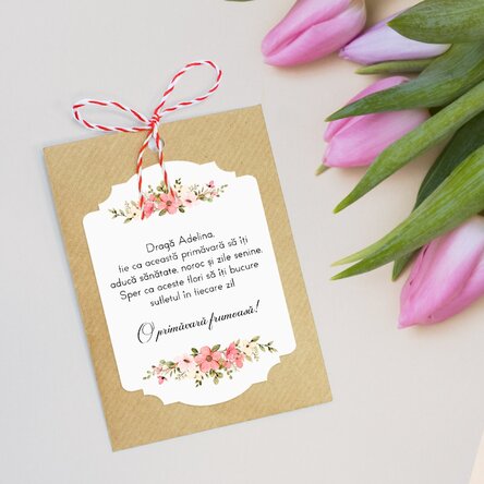 Mărțișor plantabil personalizat cu text