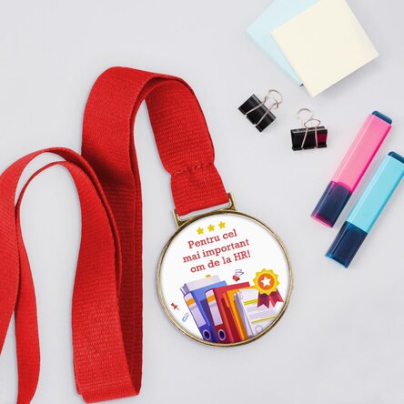 Medalie personalizată cu mesaj - HR