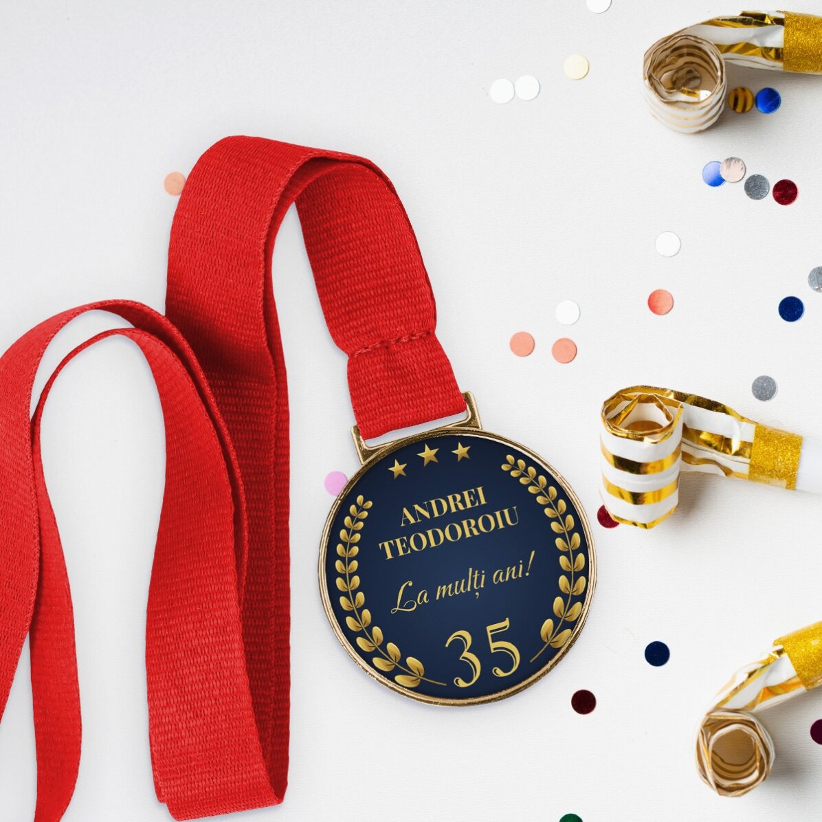 Medalie personalizată cu text - Aniversare