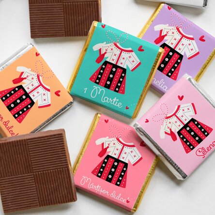 Mini ciocolată personalizată cu nume - 1 Martie