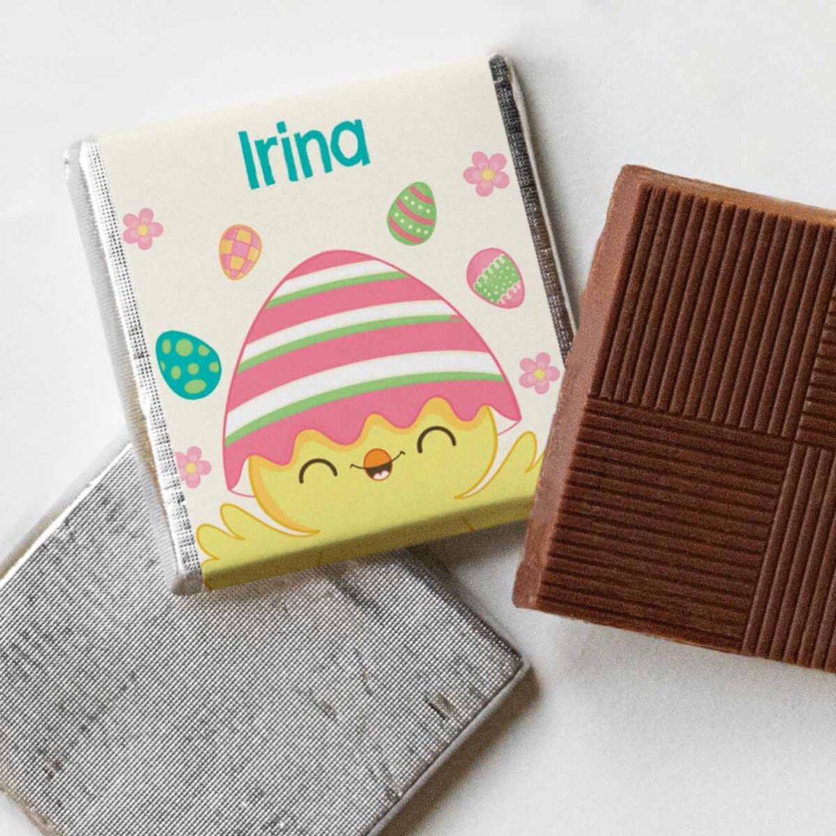 Mini ciocolată personalizată cu nume - Paște