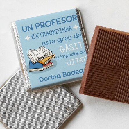 Mini ciocolată personalizată cu text - Books