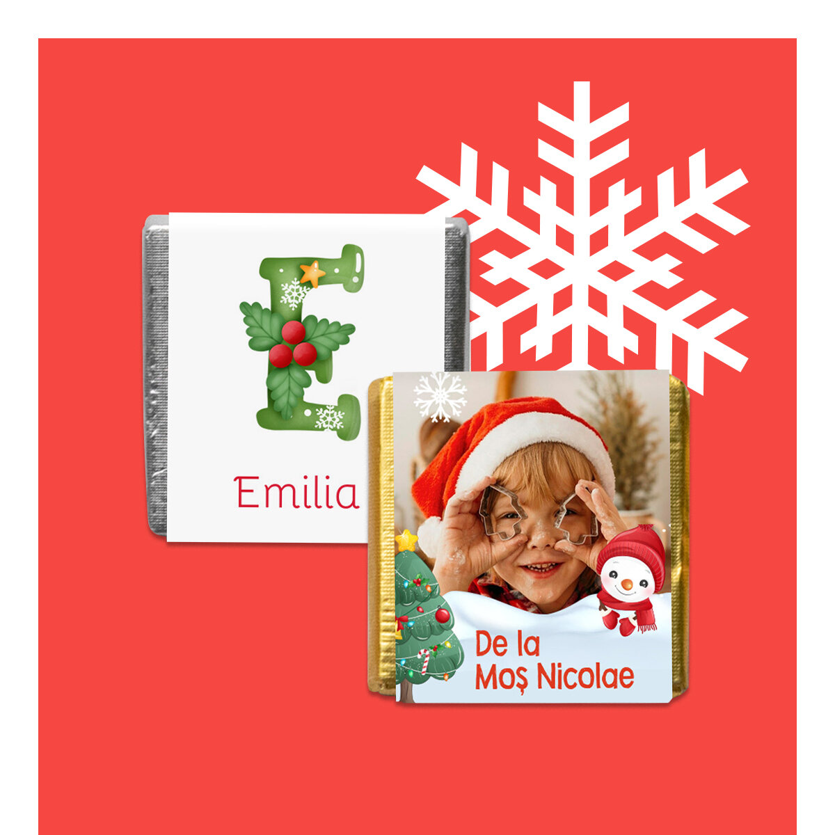 Personalised mini chocolate from Father Christmas