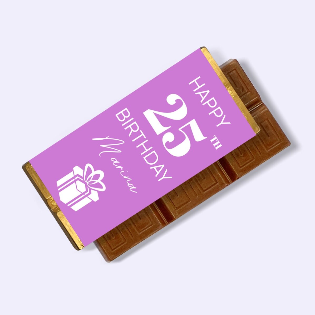 Mini tabletă de ciocolată personalizată cu mesaj - Happy Birthday