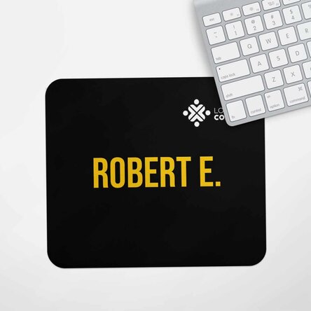 Mouse pad personalizat cu logo și text pe centru