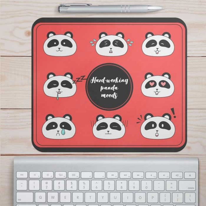 Mouse pad personalizat cu text - Panda