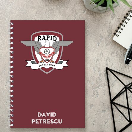 Notebook FC Rapid personalizat cu nume 