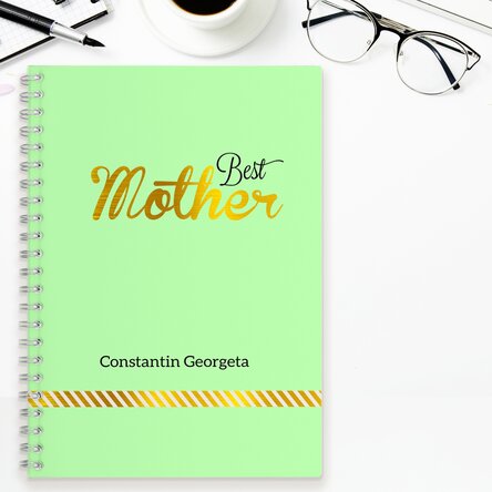 Notebook personalizat - Best Mother, Green