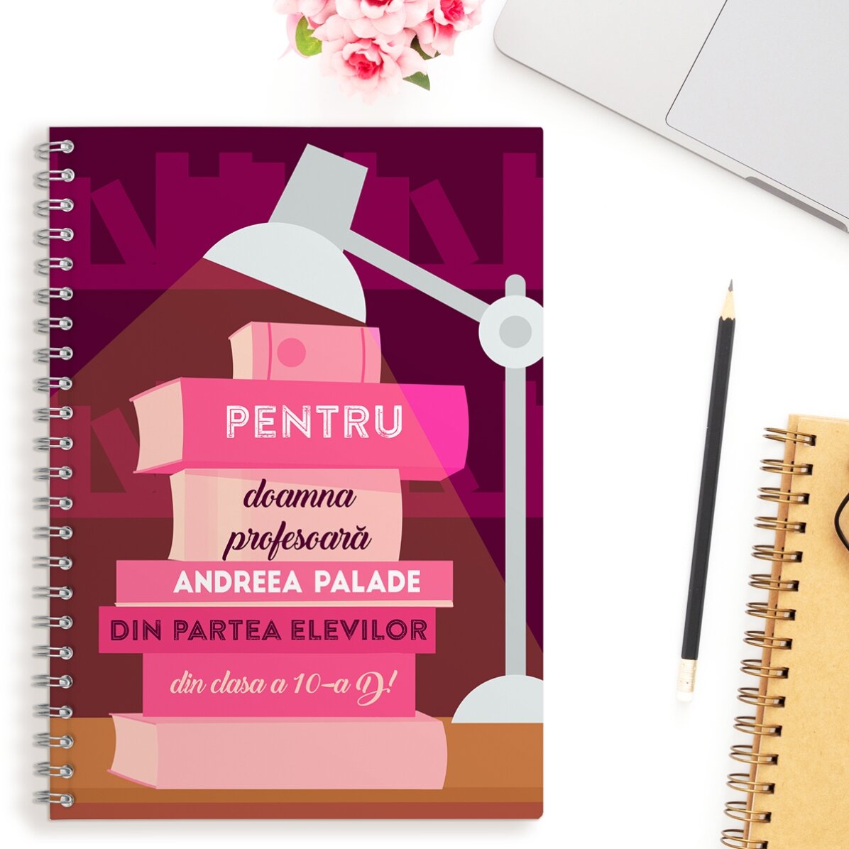 Notebook personalizat cu 5 texte 
