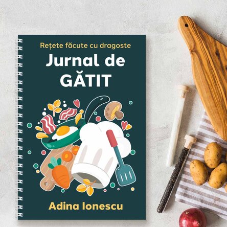 Notebook personalizat cu mesaj - Jurnal de gătit