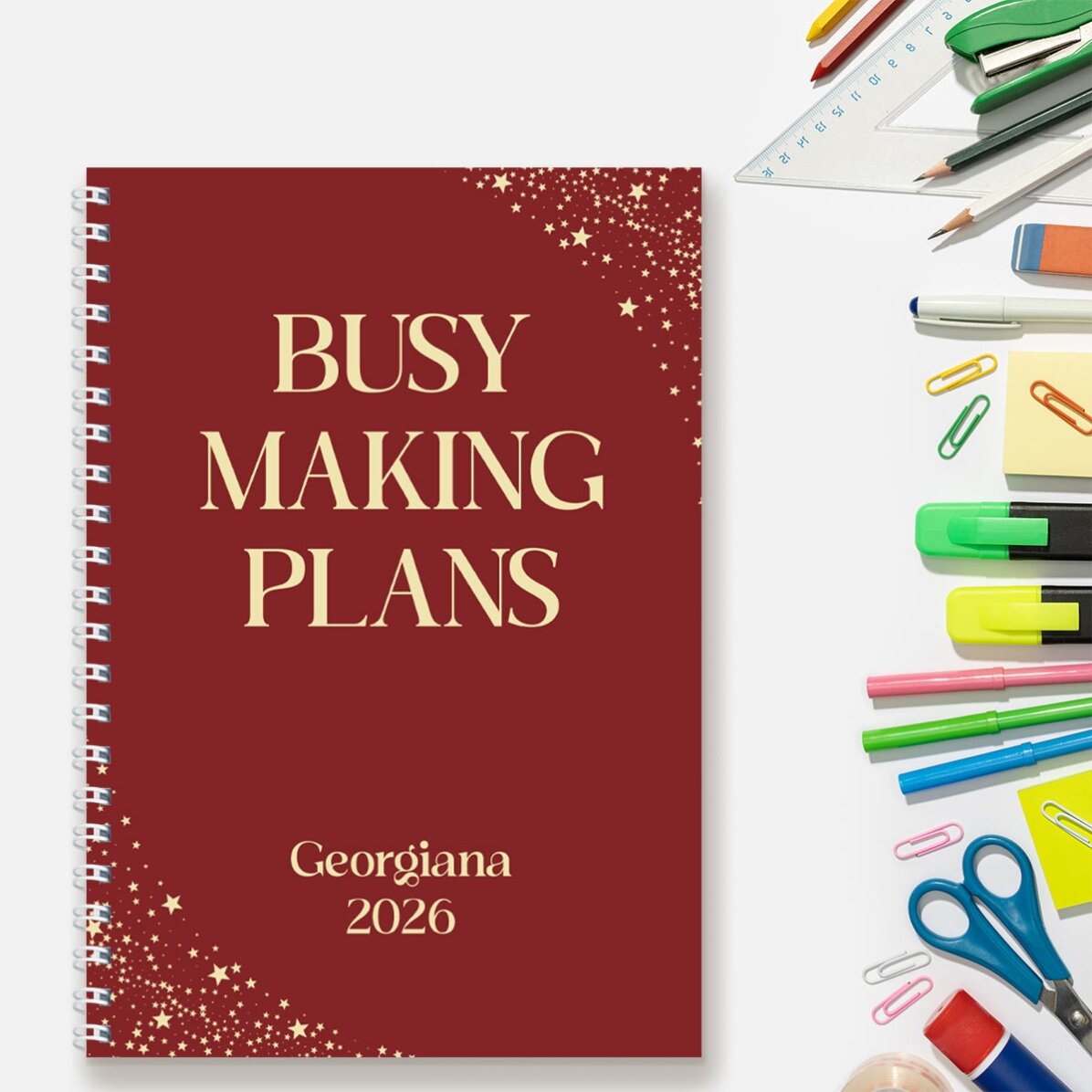 Personalised notebook with message