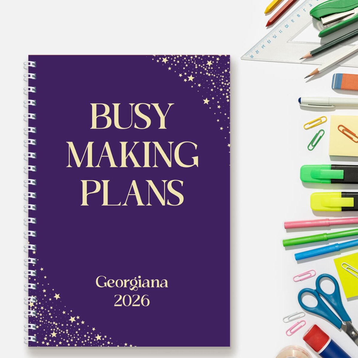 Personalised notebook with message