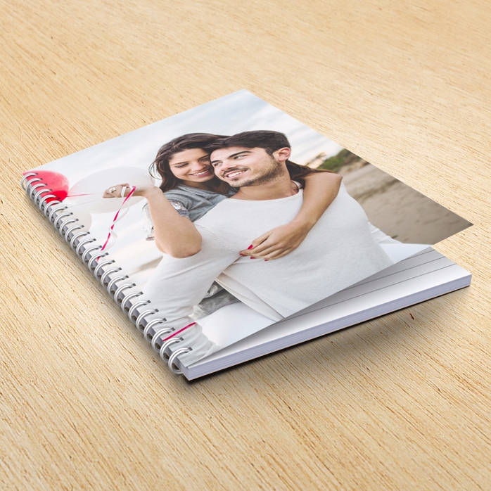 Personalised notebook with a photo