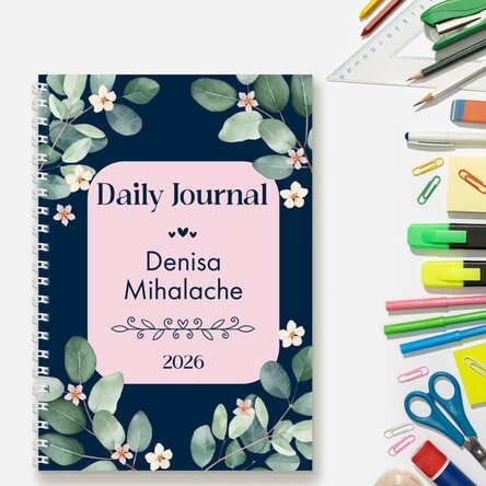 Notebook personalizat cu text - Daily Journal