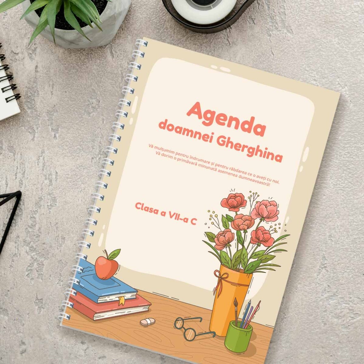 Notebook personalizat cu text - La catedra