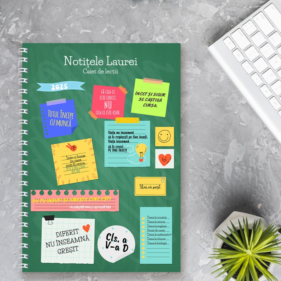 Notebook personalizat cu text - Notițele mele