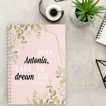 Notebook personalizat floral Dear Antonia