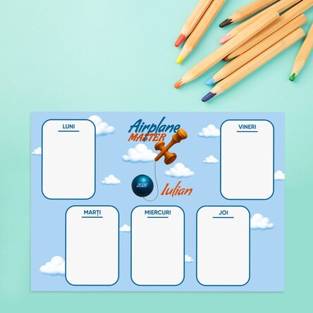 Orar personalizat cu text - Airplane Master